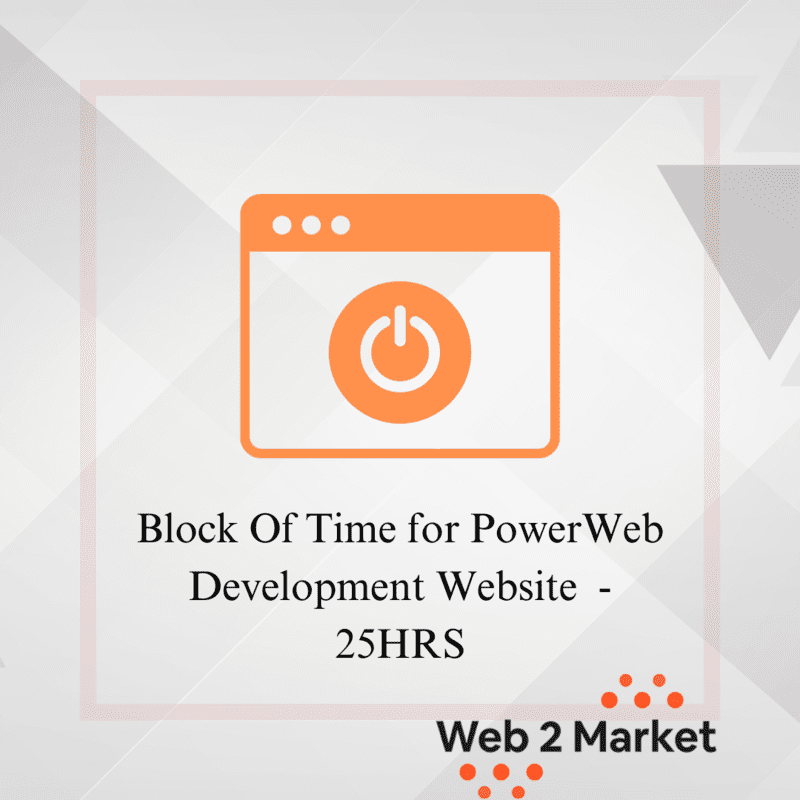 Block Of Time for PowerWeb Website Support -25hrs